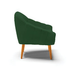 Poltrona Giovana Veludo Verde Pés Palito Castanho D03 - D'ros