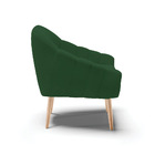 Poltrona Giovana Veludo Verde Pés Palito Natural D03 - D'rossi