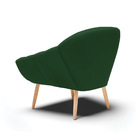 Poltrona Giovana Veludo Verde Pés Palito Natural D03 - D'rossi