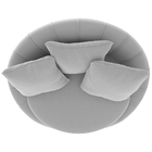 Poltrona Giratória 127cm Golden Veludo Cinza Claro - Sallar H