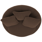 Poltrona Giratória 127cm Golden Veludo Marrom - Sallar Home