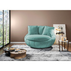 Poltrona Giratória 127cm Golden Veludo Turquesa - Sallar Home