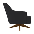 Poltrona Giratória 73cm Epic Veludo Preto - Sallar Home