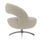 Poltrona Giratória 78cm Louk Bouclé Off White - Sallar Home