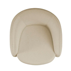 Poltrona Giratória 87cm Heidi Boucle Suave Off White - Sallar