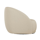 Poltrona Giratória 87cm Heidi Boucle Suave Off White - Sallar