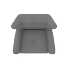 Poltrona Giratória 88cm Bull Linho Cinza - Sallar Home