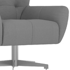 Poltrona Giratória 88cm Bull Linho Cinza - Sallar Home