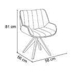 Poltrona Giratória Alabama Veludo Verde Militar Base De Madei