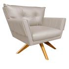 Poltrona Giratória Anitta Corino Base Madeira Ma30  D03 - D'r