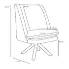 Poltrona Giratória Base Madeira Pérsia Suede Marsala Domi