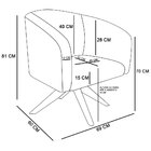 Poltrona Giratoria Berlim Corano Nozes C