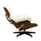 Poltrona Giratória Charles Eames Rivatti Pu Branco Base Alumí