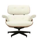 Poltrona Giratória Charles Eames Rivatti Pu Branco Base Alumí