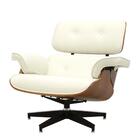 Poltrona Giratória Charles Eames Rivatti Pu Branco Base Alumí