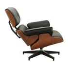 Poltrona Giratória Charles Eames Rivatti Pu Preto Base Alumín