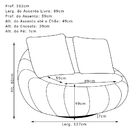 Poltrona Giratória Com Almofadas De Pelúcias Sala De Estar Af