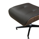 Poltrona Giratória Com Puff Juli Couro Capuccino - Sallar Home