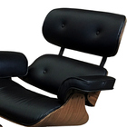 Poltrona Giratória Com Puff Juli Couro Preto - Sallar Home