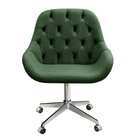 Poltrona Giratória Com Rodízio Cadeira Decorativa Sala, Escri