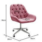 Poltrona Giratória Com Rodízio Cadeira Decorativa Sala, Escri