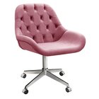 Poltrona Giratória Com Rodízio Cadeira Decorativa Sala, Escri