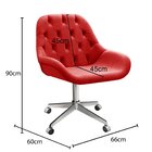 Poltrona Giratória Com Rodízio Cadeira Decorativa Sala, Escri