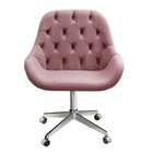 Poltrona Giratória Com Rodízio Cadeira Decorativa Sala, Escri