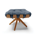 Poltrona Giratoria Costela Kit 2 Suede Base De Madeira Ma30 M