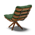 Poltrona Giratória Costela Suede Base De Madeira Ma30 M11 - D