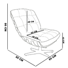 Poltrona Giratória Costela Suede Base Metálica Preto - D'ross