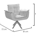 Poltrona Giratória De Madeira Bella Opala Decoração Sala Quar