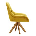 Poltrona Giratória De Madeira Cadeira Decorativa Sala, Escrit