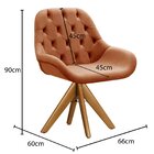 Poltrona Giratória De Madeira Cadeira Decorativa Sala, Escrit