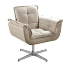 Poltrona Giratória De Metal Bella Opala Decoração Sala Recepç