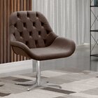 Poltrona Giratória De Metal Cadeira Decorativa Sala, Escritór