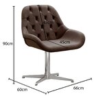 Poltrona Giratória De Metal Cadeira Decorativa Sala, Escritór