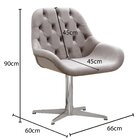 Poltrona Giratória De Metal Cadeira Decorativa Sala, Escritór