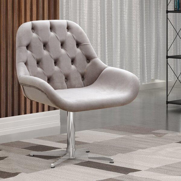 Poltrona Giratória De Metal Cadeira Decorativa Sala, Escritór