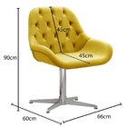 Poltrona Giratória De Metal Cadeira Decorativa Sala, Escritór