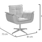 Poltrona Giratória De Metal Opala Decoração Sala Recepção Cin