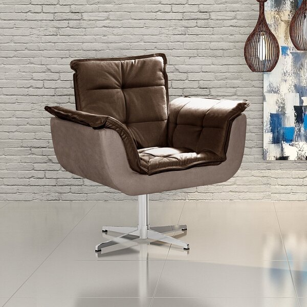 Poltrona Giratória De Metal Opala Decoração Sala Recepção Cin