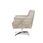 Poltrona Giratória Diva I Linho Cru