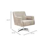 Poltrona Giratória Diva I Linho Cru