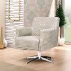 Poltrona Giratória Diva I Linho Cru