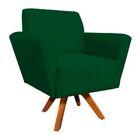 Poltrona Giratória Dora Suede Base Madeira Mm30 D'rossi - Ver