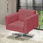 Poltrona Giratória Elisa Suede Base Estrela Cromado D'rossi -