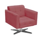 Poltrona Giratória Elisa Suede Base Estrela Cromado D'rossi -