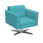 Poltrona Giratória Elisa Suede Base Estrela Cromado D'rossi -