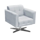 Poltrona Giratória Elisa Suede Base Estrela Cromado D'rossi -